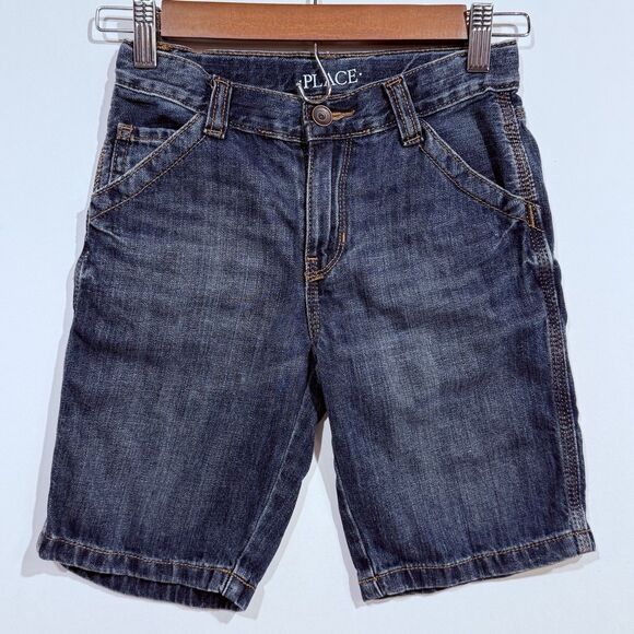 Childrens Place Boys Adjustable Waist Blue Denim Jean Shorts Size 6 Inseam 8in - Picture 11 of 15